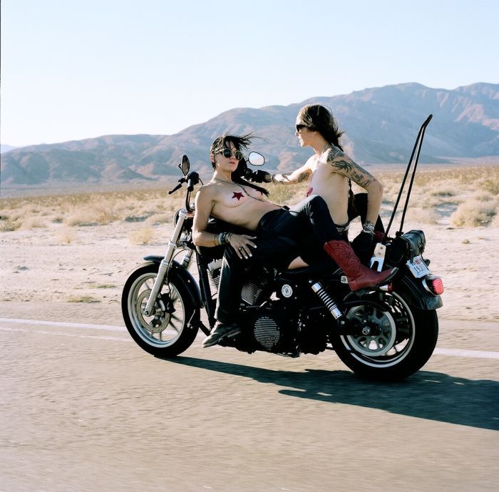 Girls on a motorcycle in Izmir