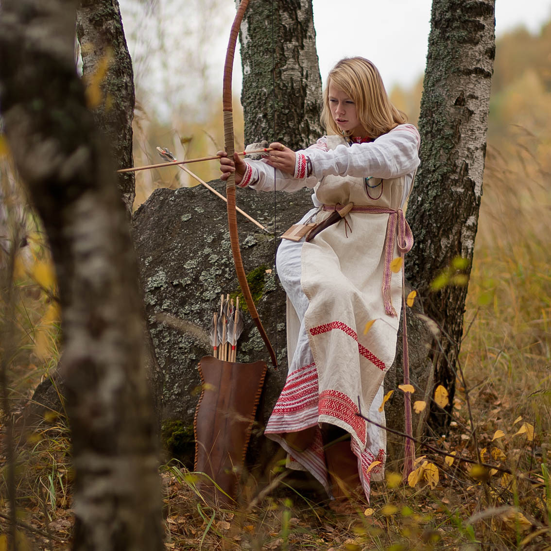 Sexy photo Girls in Slavic costumes in Izmir